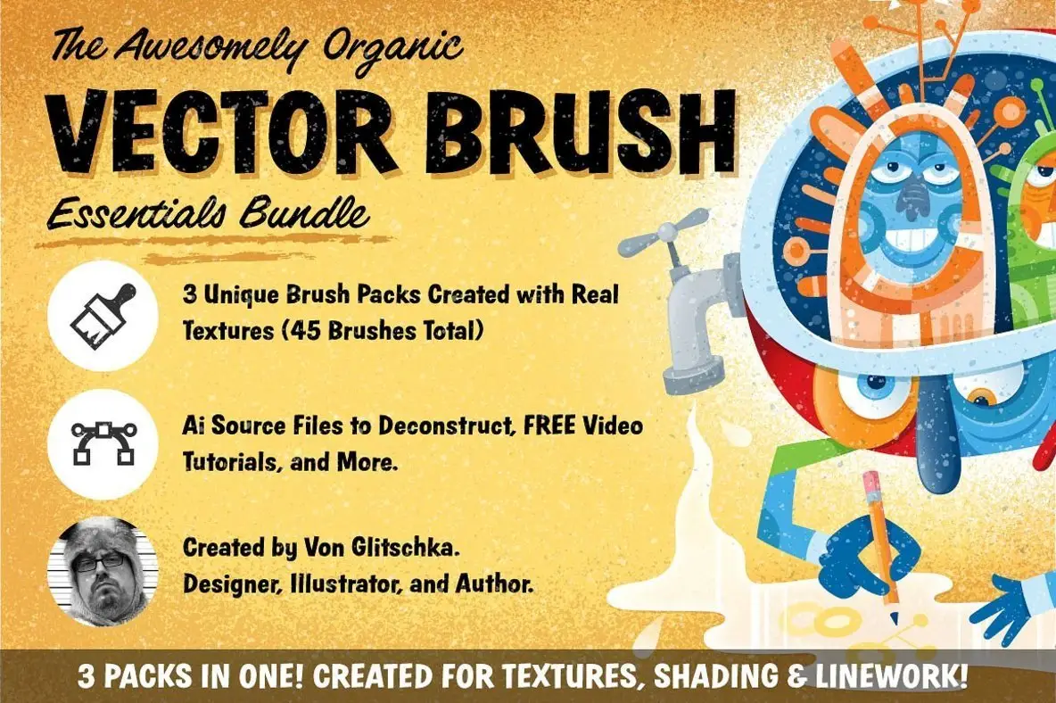 The Awesomely Organic Vector Brush Essential Bundle