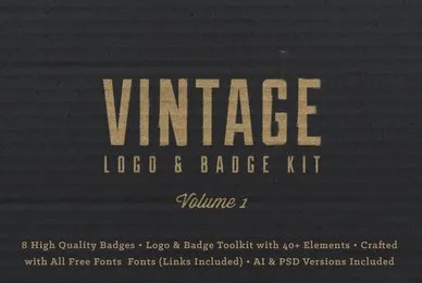 Vintage Logo Badge Kit Vol  1
