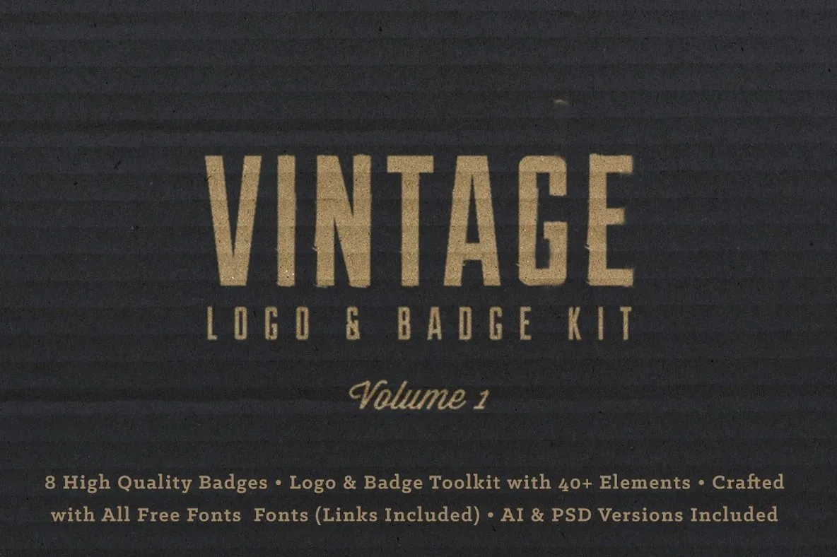 Vintage Logo Badge Kit Vol. 1