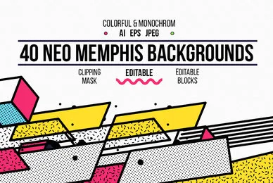 40 Neo Memphis Backgrounds