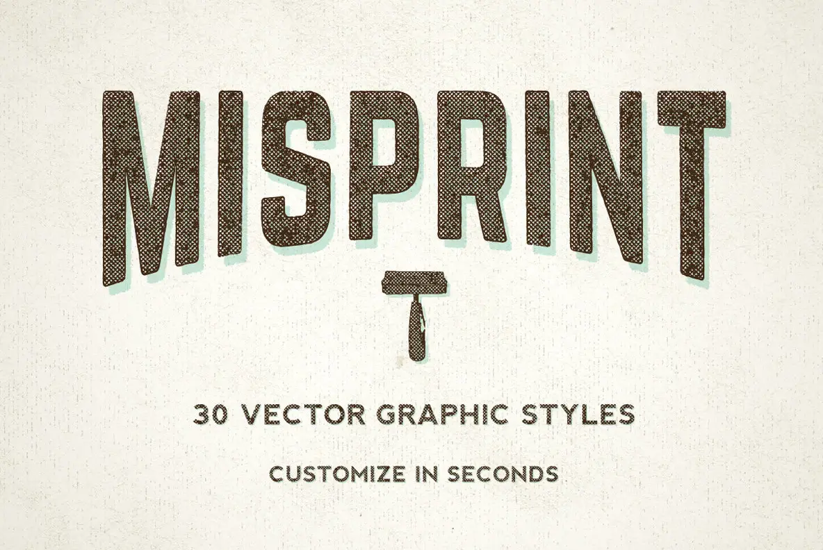 Misprint Graphic Styles for Illustrator