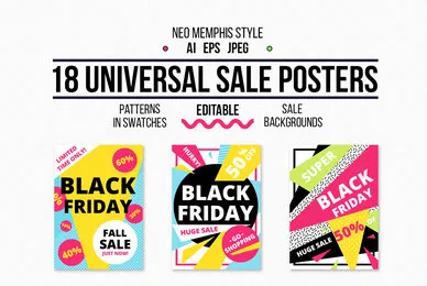 18 Universal Sale Posters   Patterns