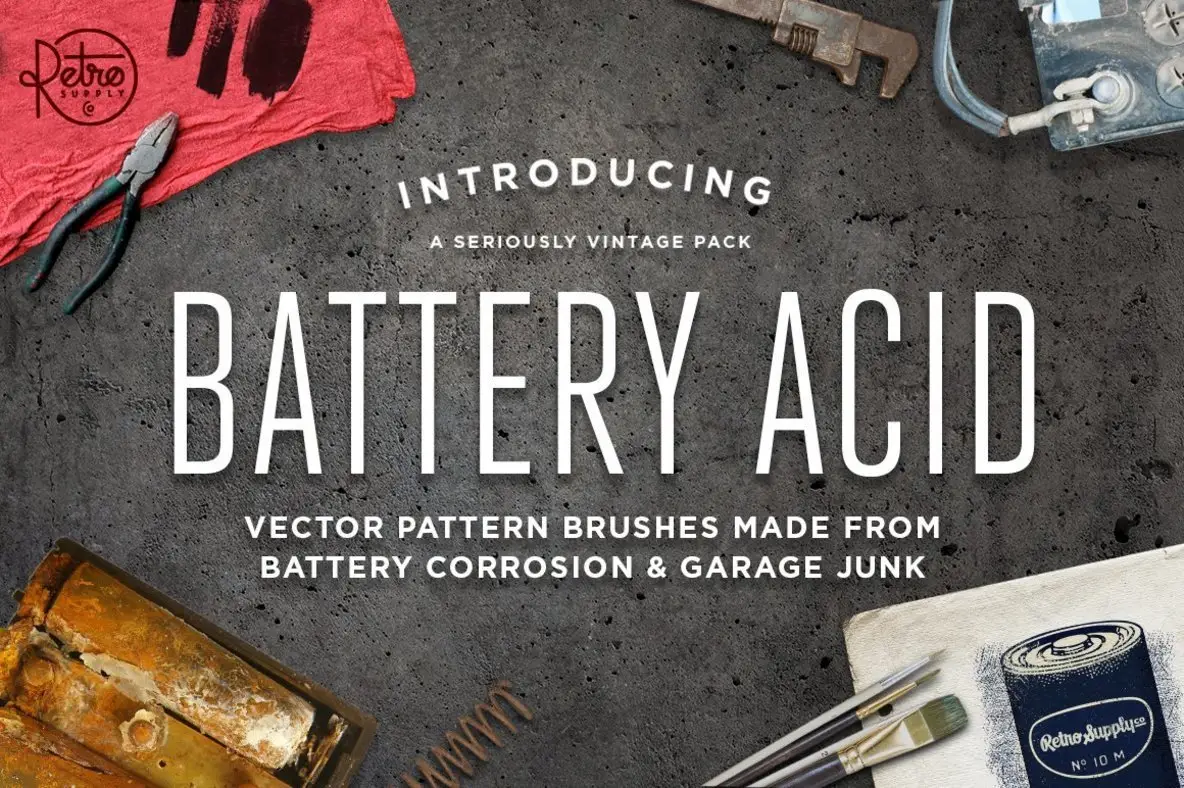 Battery Acid Vector Brushes