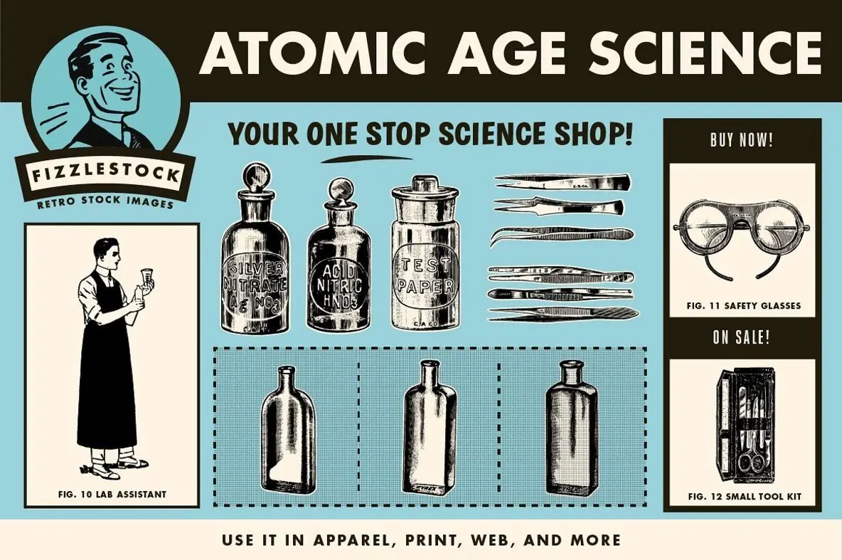 Atomic Age Science Part 2 Illustrations - YouWorkForThem