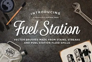 Fuel Station Vector Brushes