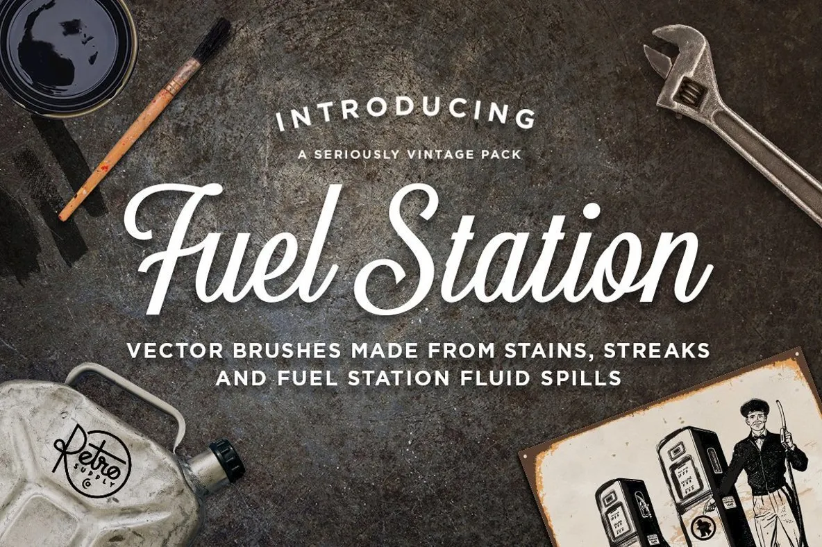 Fuel Station Vector Brushes