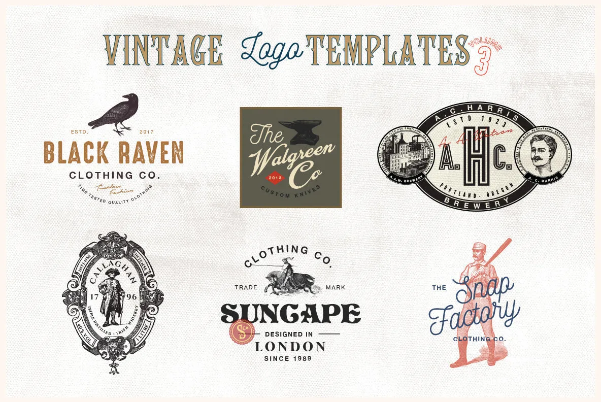 32 Vintage Logo Templates Vol. 3