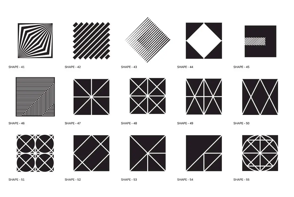 100 Geometric Shapes Part 1 Graphics - YouWorkForThem