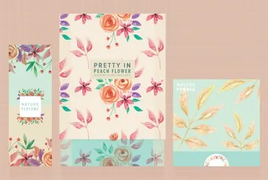 Pretty in Peach Flower Watercolor Package