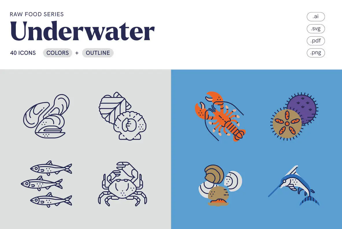 Underwater / Food Icons