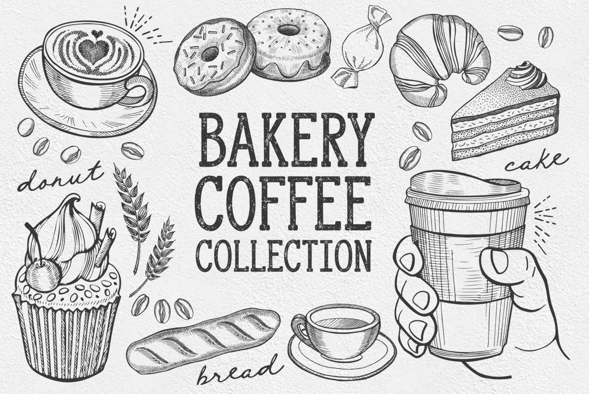 Bakery Food Illustrations