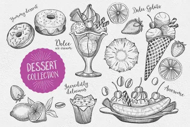 Dessert Food Illustrations