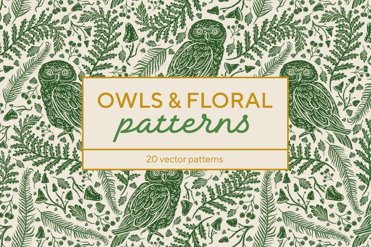 Owls & Floral Patterns