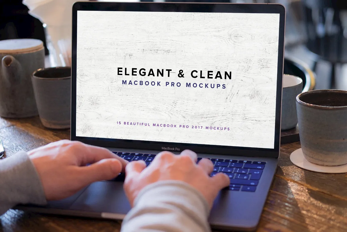 Elegant & Clean Macbook Pro Mockups