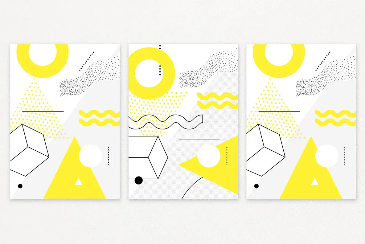 60 Geometric Shapes 30 Posters Abstract - YouWorkForThem
