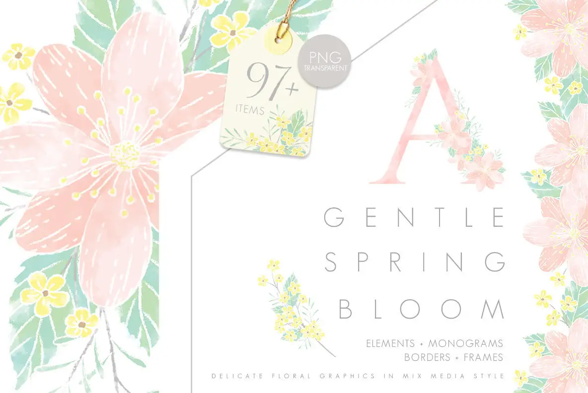 Gentle Spring Bloom + MONOGRAMS