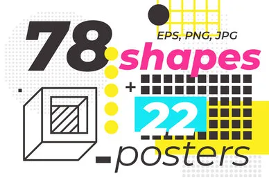 78 Geometric Shapes 22 Posters
