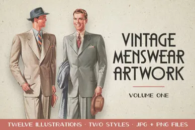 Vintage Menswear Artwork Vol  1