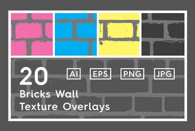 20 Bricks Wall Texture Overlays