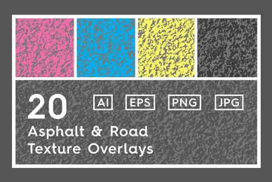 20 Asphalt  Road Texture Overlays