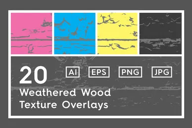 20 Weathered Wood Texture Overlays