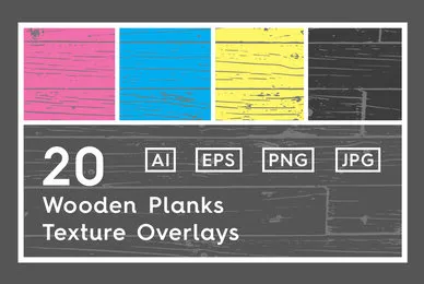 20 Wooden Planks Texture Overlays