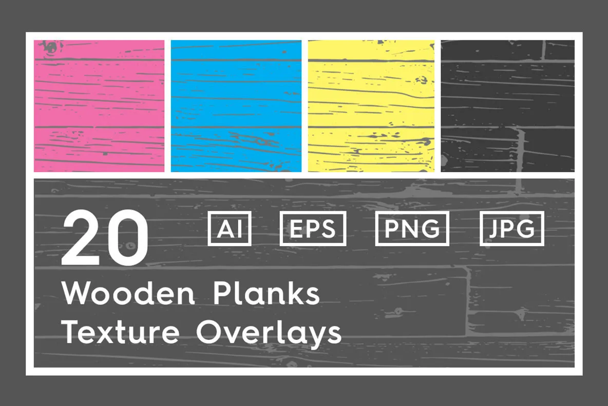 20 Wooden Planks Texture Overlays