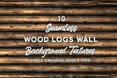 10 Wood Logs Wall Background Texture