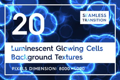 20 Luminescent Glowing Cells Background Textures