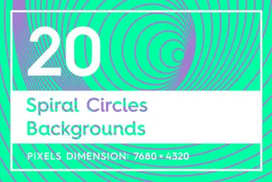 20 Spiral Circles Backgrounds