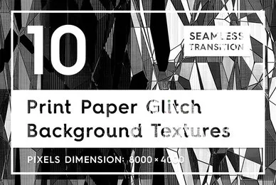 10 Print Paper Glitch Backgrounds