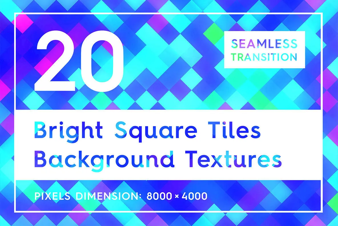 20 Bright Square Tiles Backgrounds
