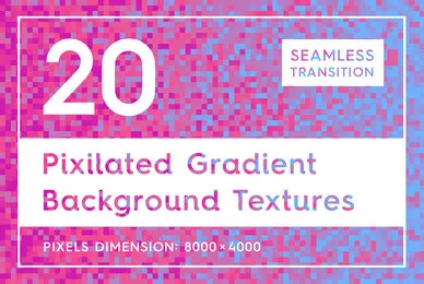 20 Pixilated Gradient Backgrounds