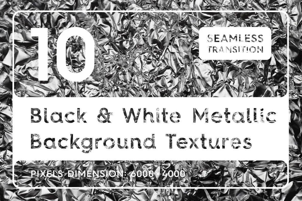 10 Black & White Metallic Textures