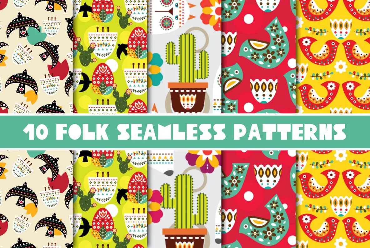 Frida - Mexican Folk Art Kit Graphics - YouWorkForThem