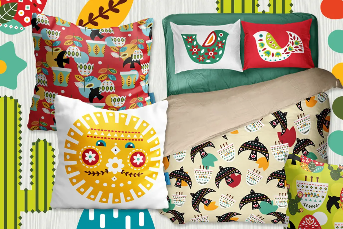 Frida - Mexican Folk Art Kit Graphics - YouWorkForThem
