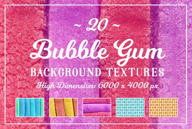 20 Bubble Gum Background Textures