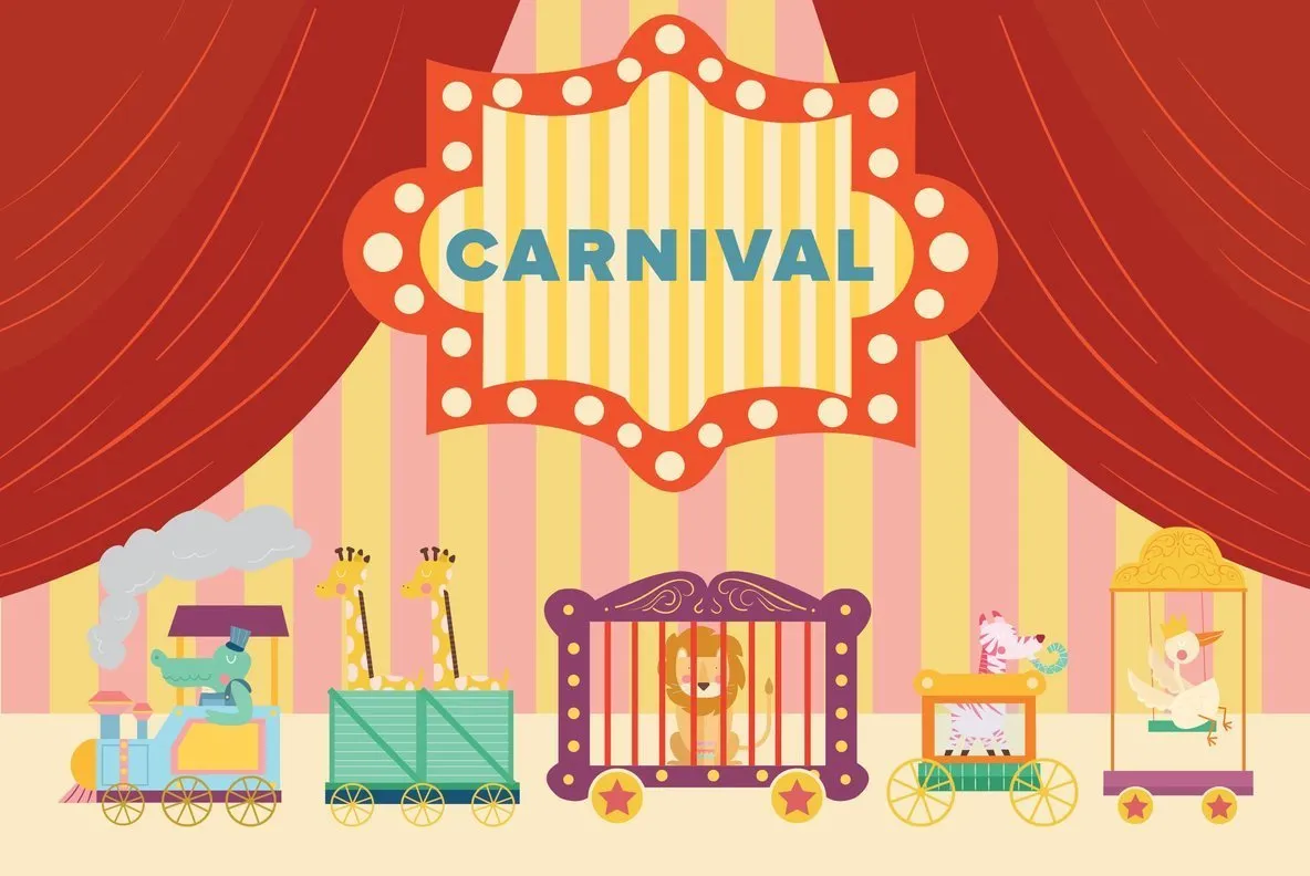 Adults Having Fun at a Carnival Celebration. Generative AI. Stock  Illustration