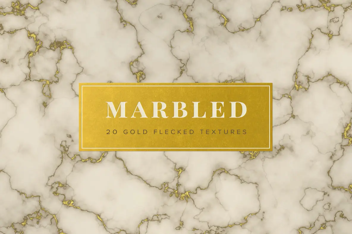 Marbled - 20 Gold Flecked Textures