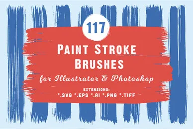 117 Paint Stroke Brushes for Illustrator  Photoshop