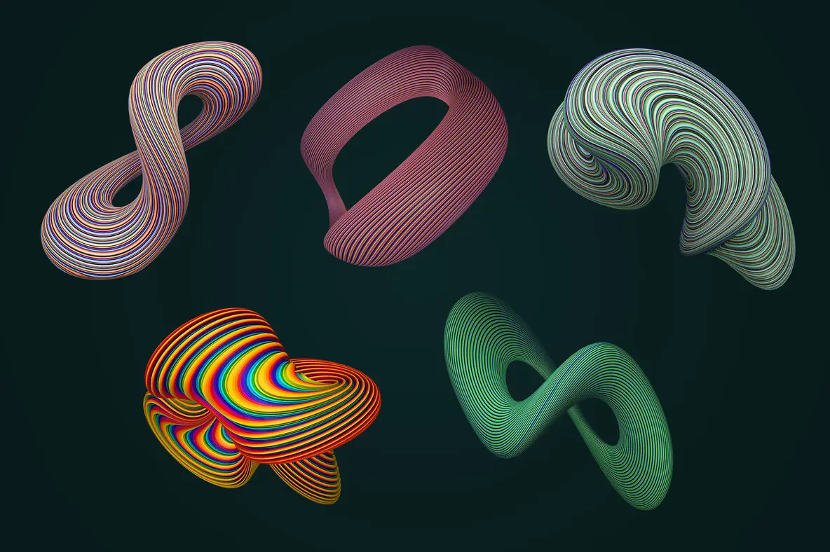 Coiled - Twisting 3D Shapes Graphics - YouWorkForThem