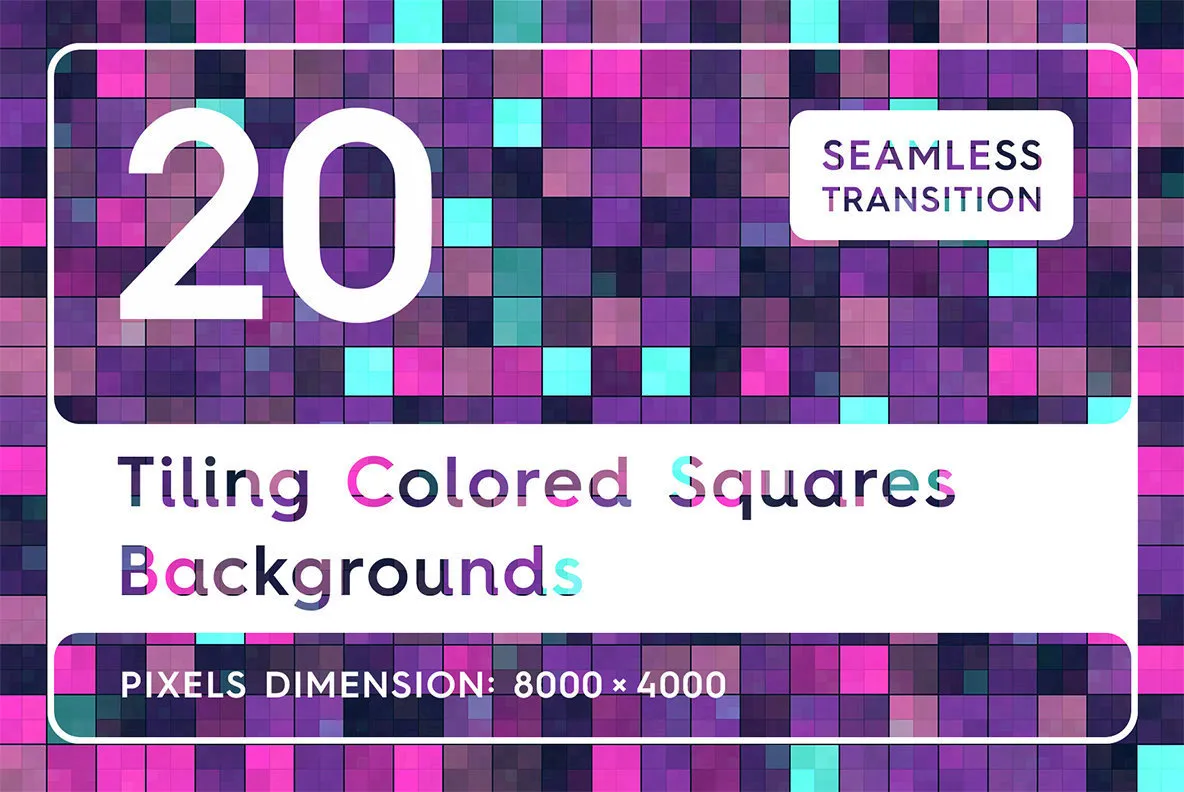 20 Tiling Colored Square Backgrounds