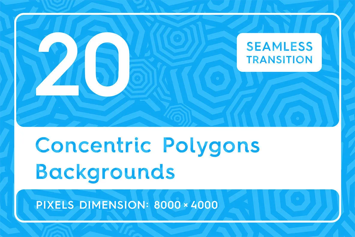 20 Concentric Polygons Backgrounds