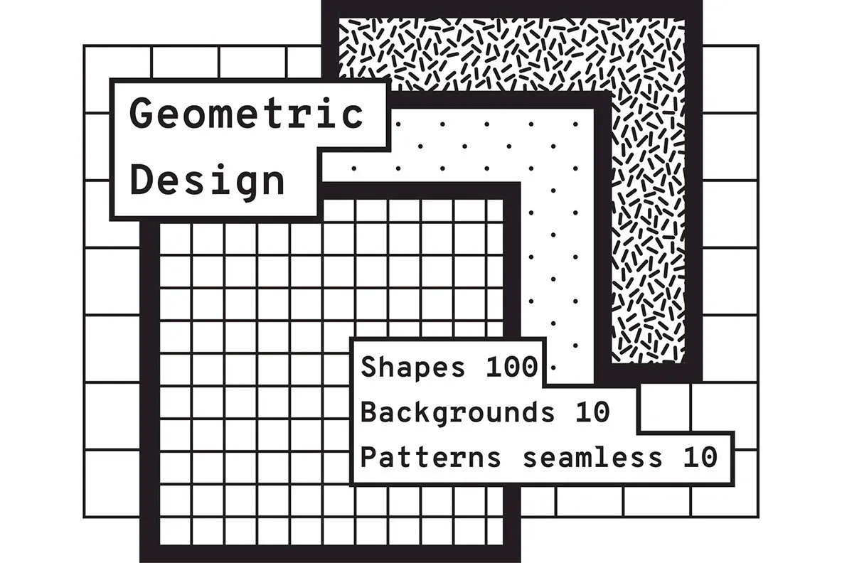 Geometric Design Shapes + Patterns Graphics - YouWorkForThem