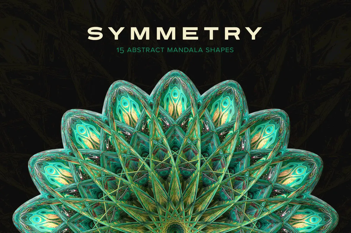 Symmetry – 15 Abstract Mandala Shapes