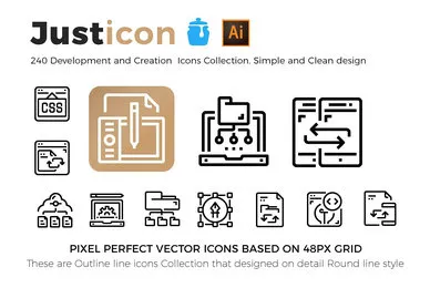 240 Development  Creation Icons