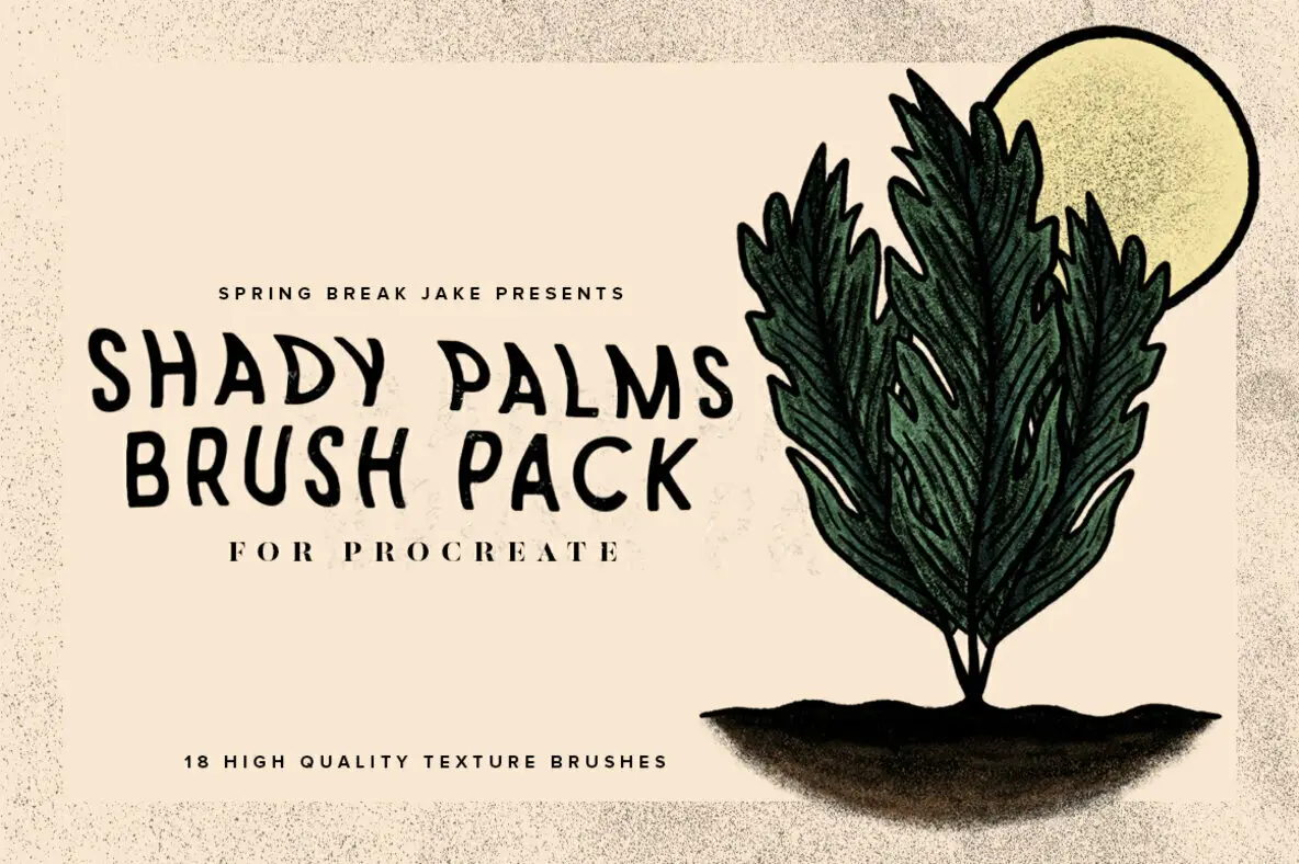 Shady Palms Texture Brushes for Procreate