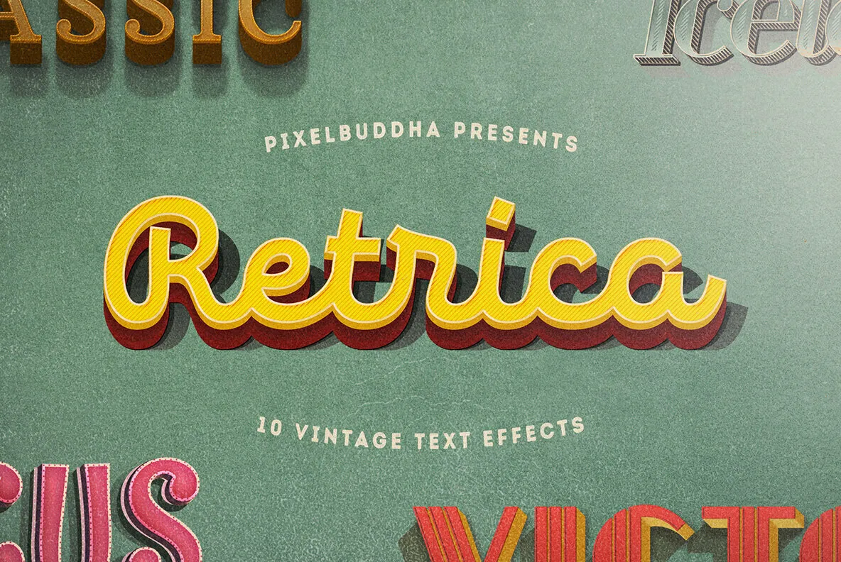 Retrica - Vintage Text Effects Pack