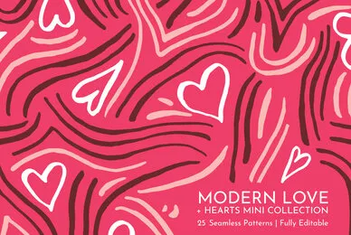 Modern Love Seamless Patterns