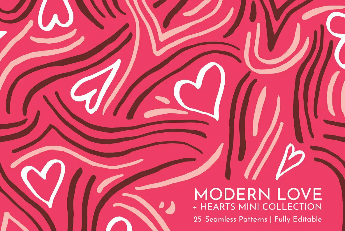 Modern Love Seamless Patterns